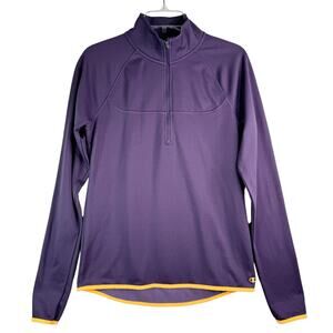 Champion Powertrain DuoFold Warm Ctrl Pullover Quarter Zip Jersey Top Purple M